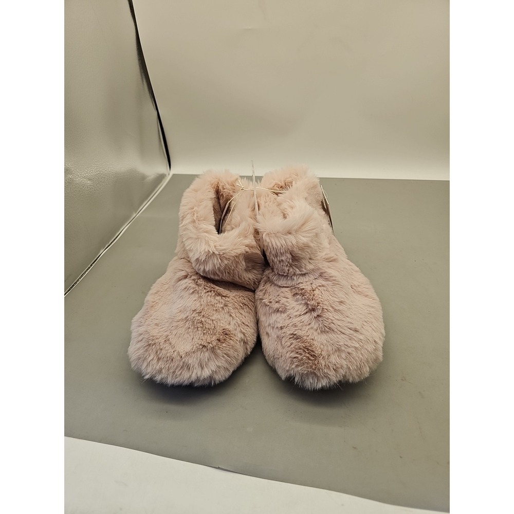 LAUREN CONRAD-PINK-SOLID-FAUX FUR- BOOT SLIPPERS PINK SIZEXL 9-10-NEW